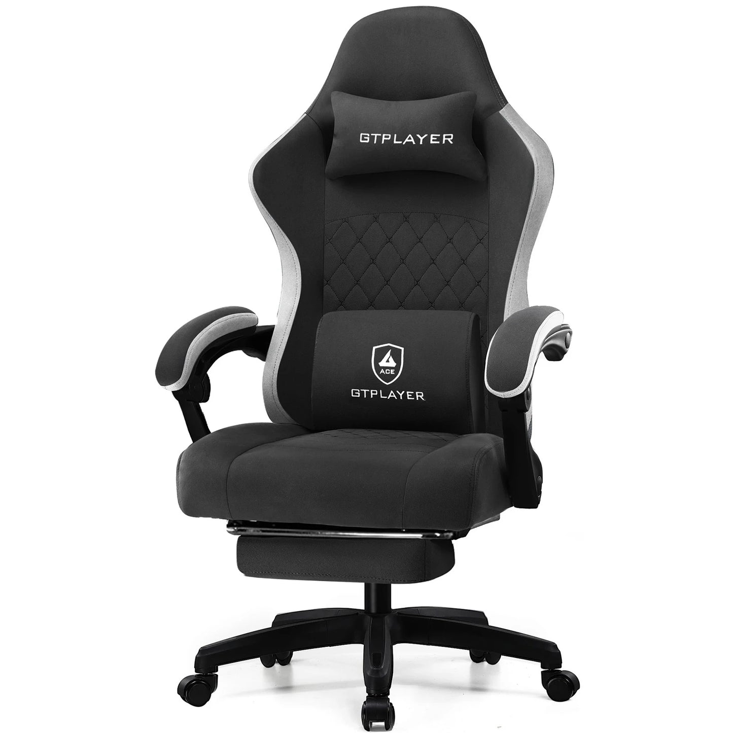 GTPLAYER Gaming Chair With Lumbar Support And Footrest