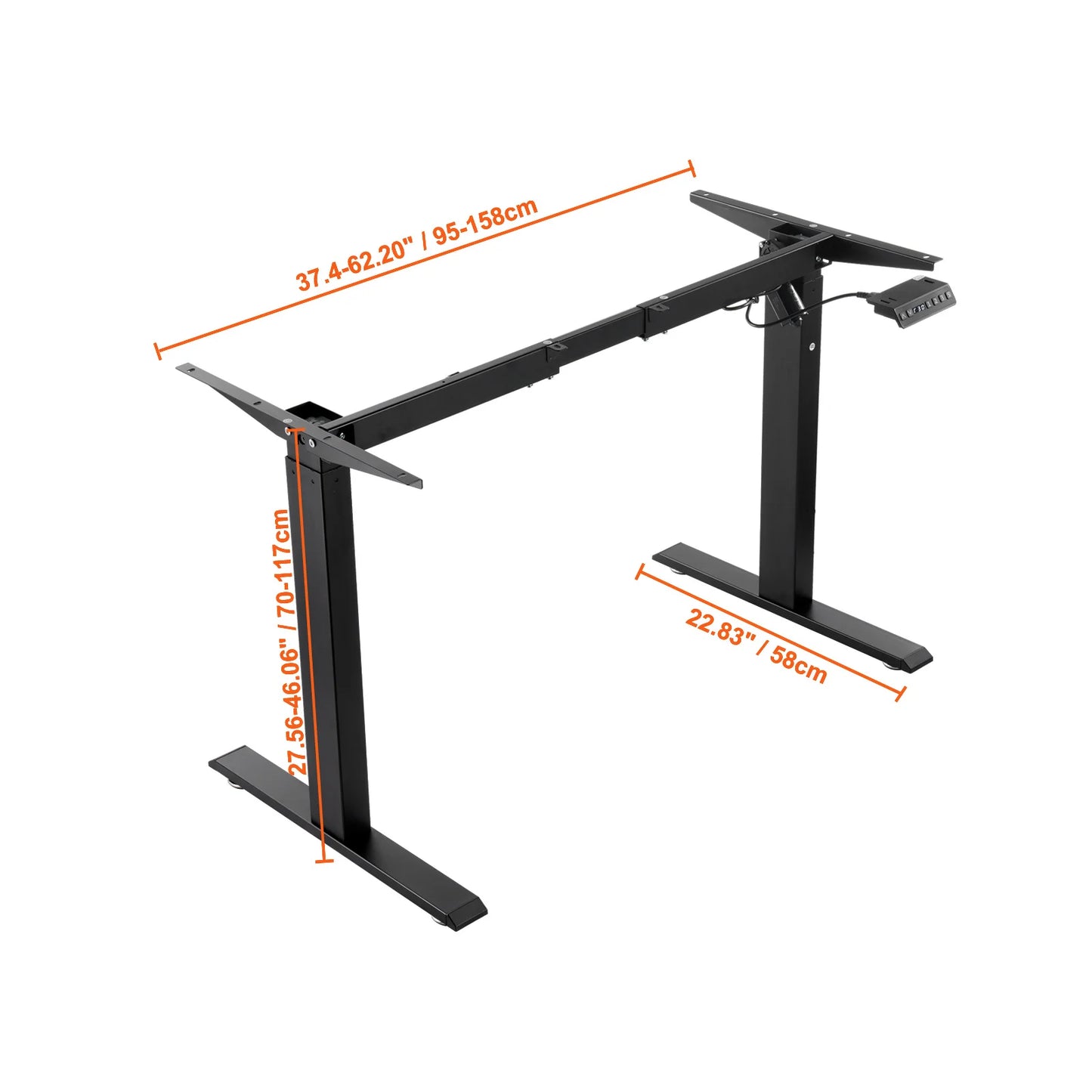 Electric Standing Desk Frame Ergonomic Adjustable Height