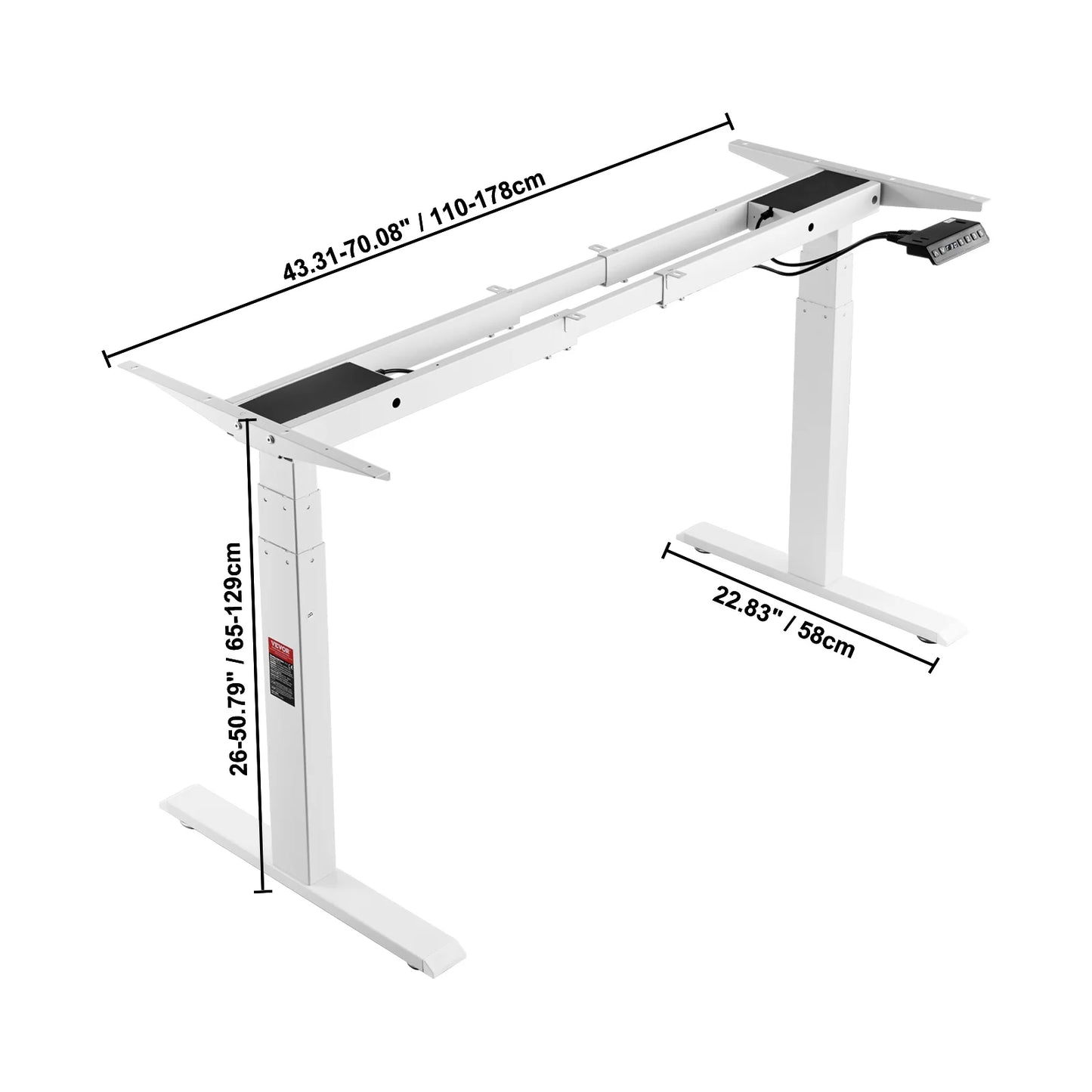 Electric Standing Desk Frame Ergonomic Adjustable Height