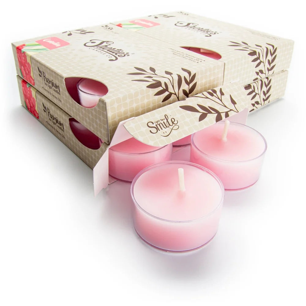Carnation Scented Tealight Candles 24 Pack Clean Burning