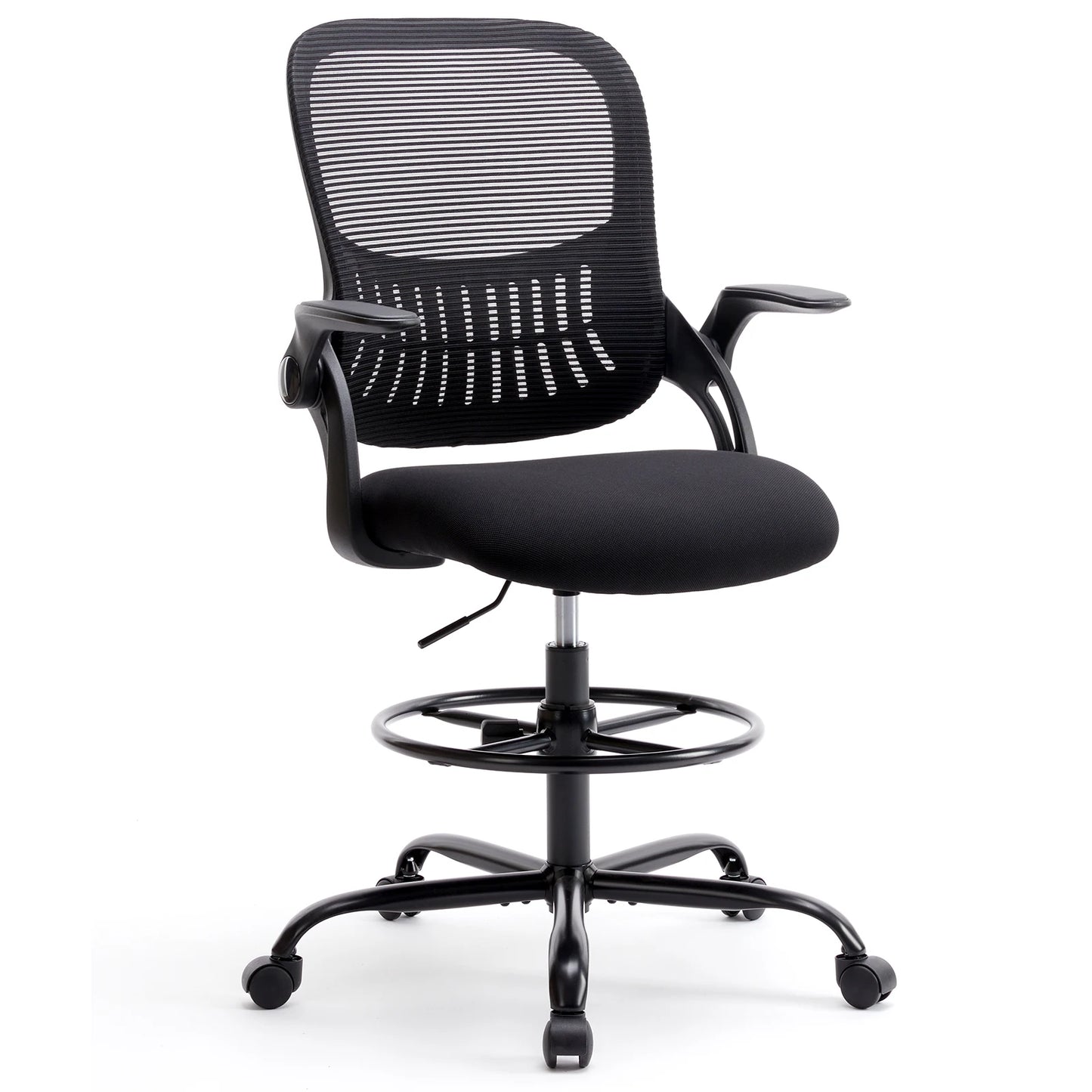Ergonomic Mesh Back Office Chair With Wheels And Adjustable Height