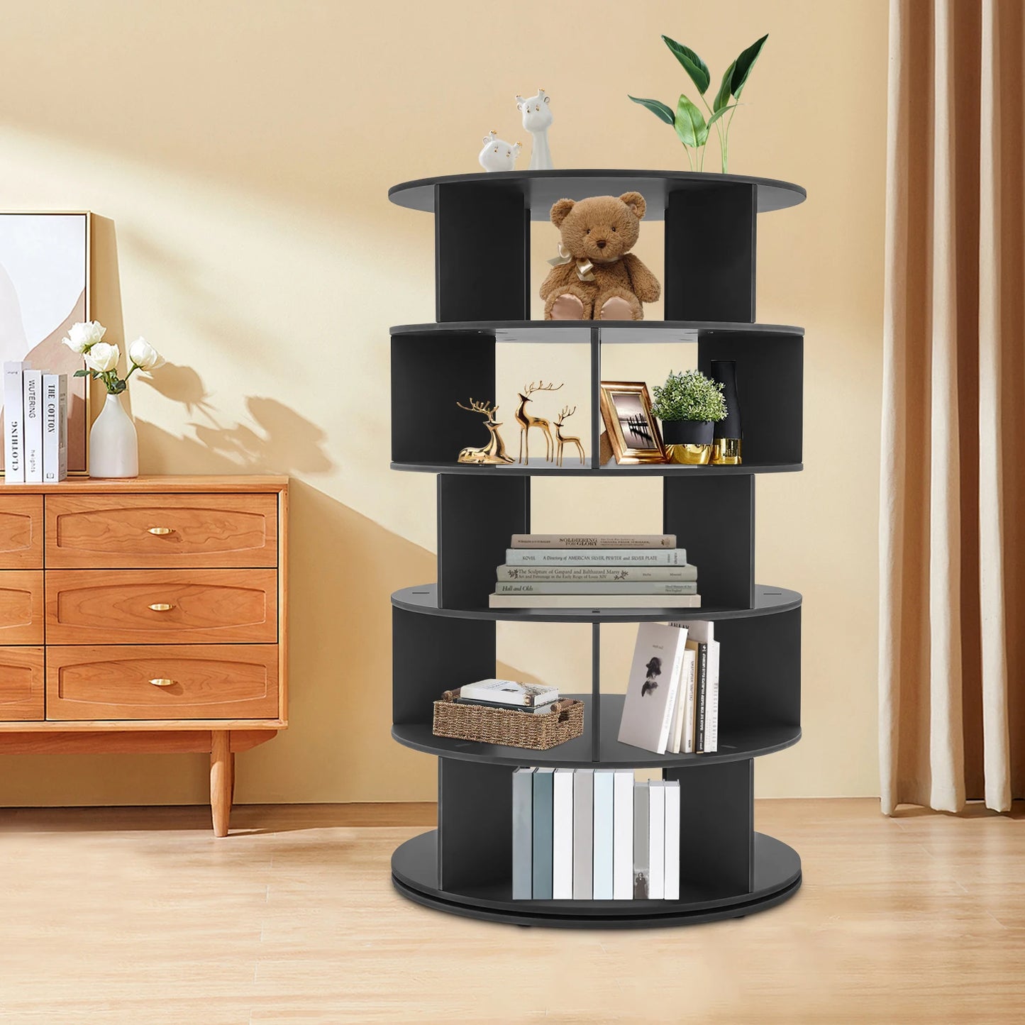 Rotating Shoe Rack Rust-Resistant Free Standing Shoe Rack Large Capacity Shoe Organizer Easy To Clean for Living Room/Bedroom