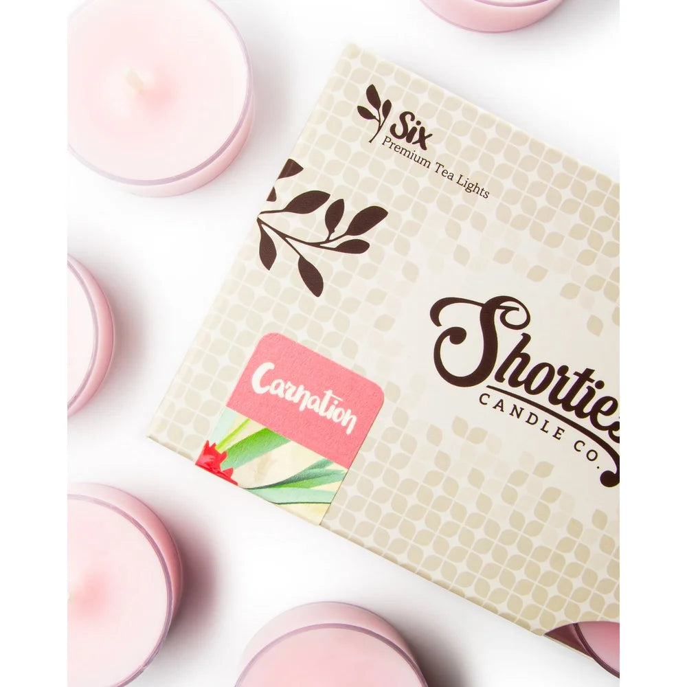 Carnation Scented Tealight Candles 24 Pack Clean Burning