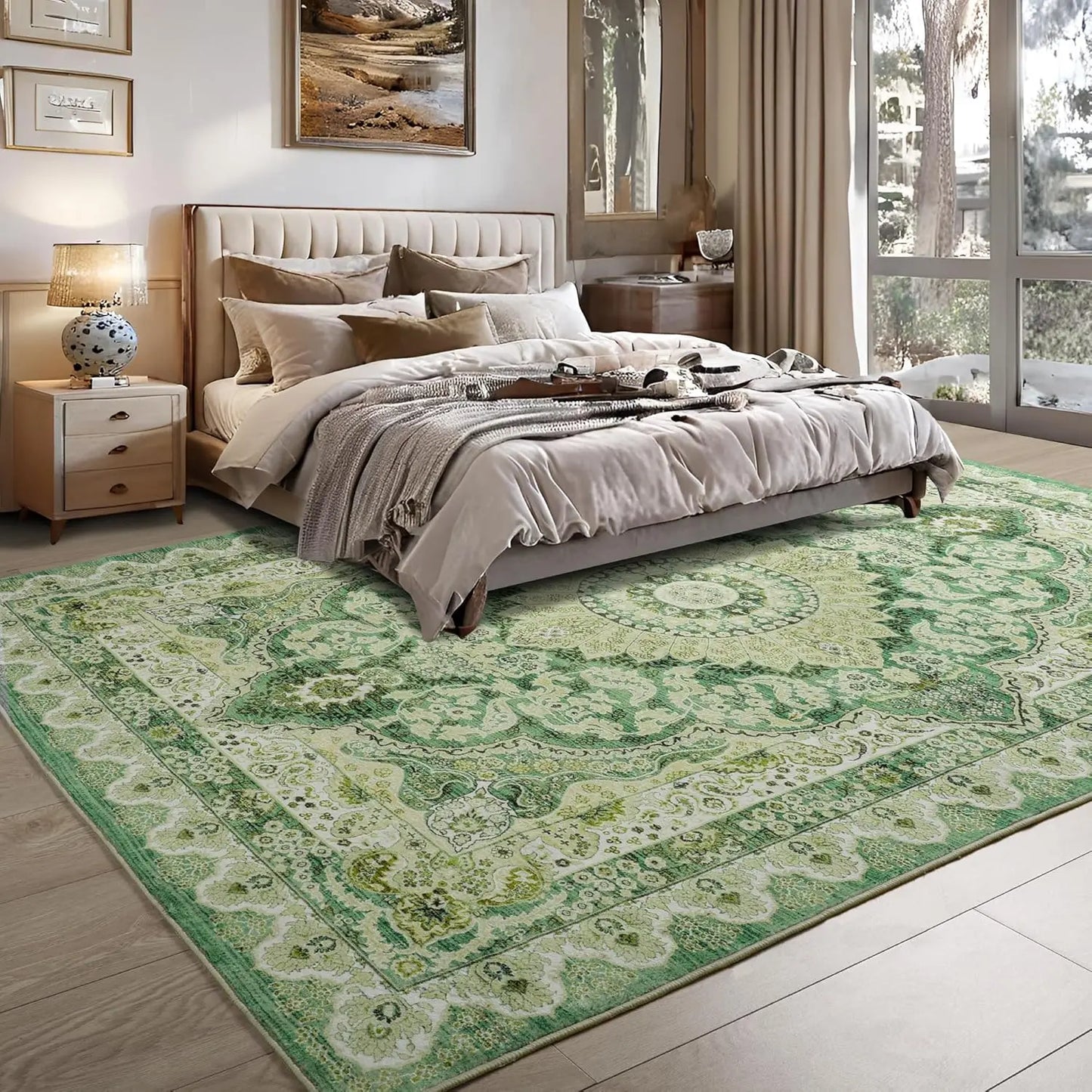 Machine Washable Area Rug For Living Room Non Slip