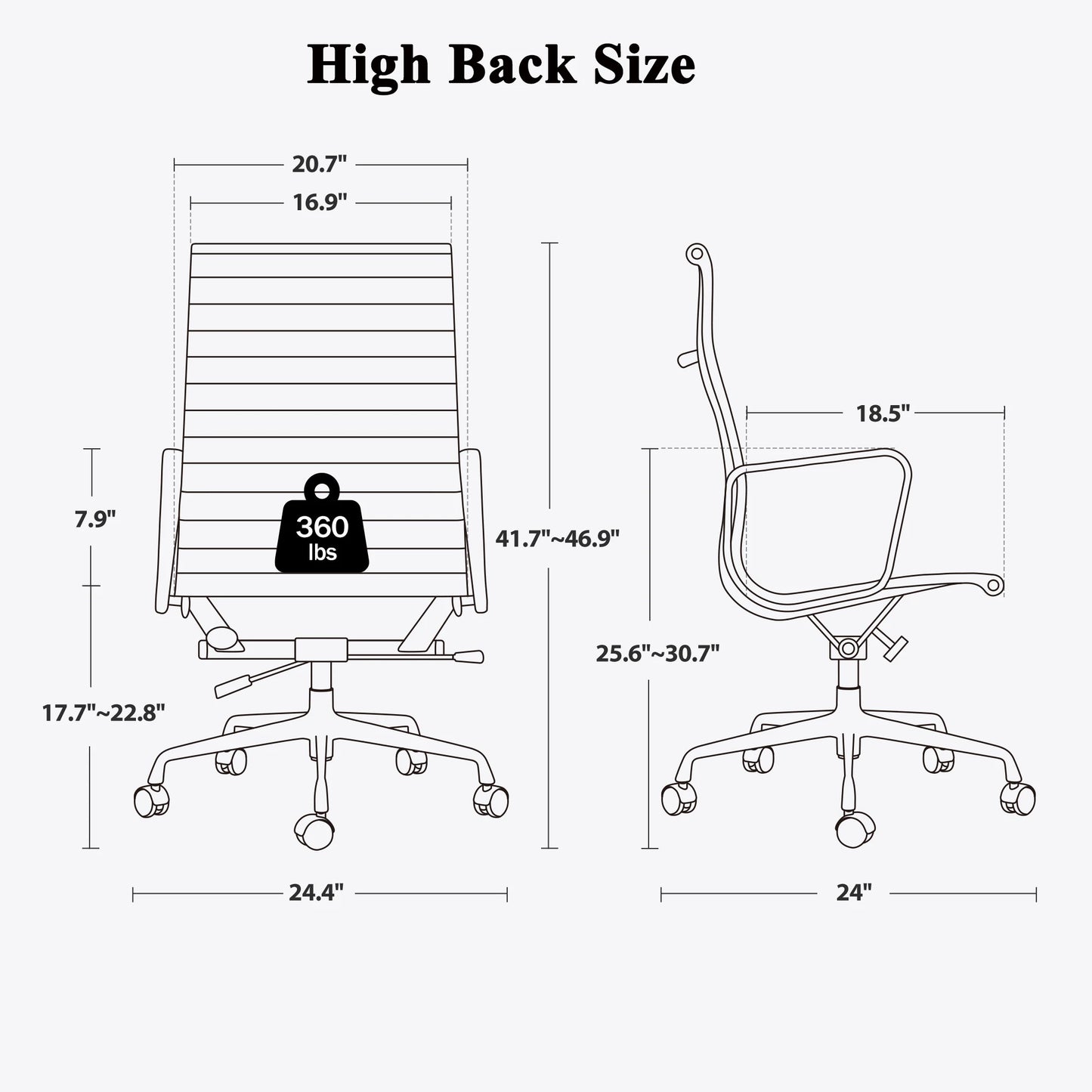 Genuine Leather High Back Ergonomic Office Chair Swivel