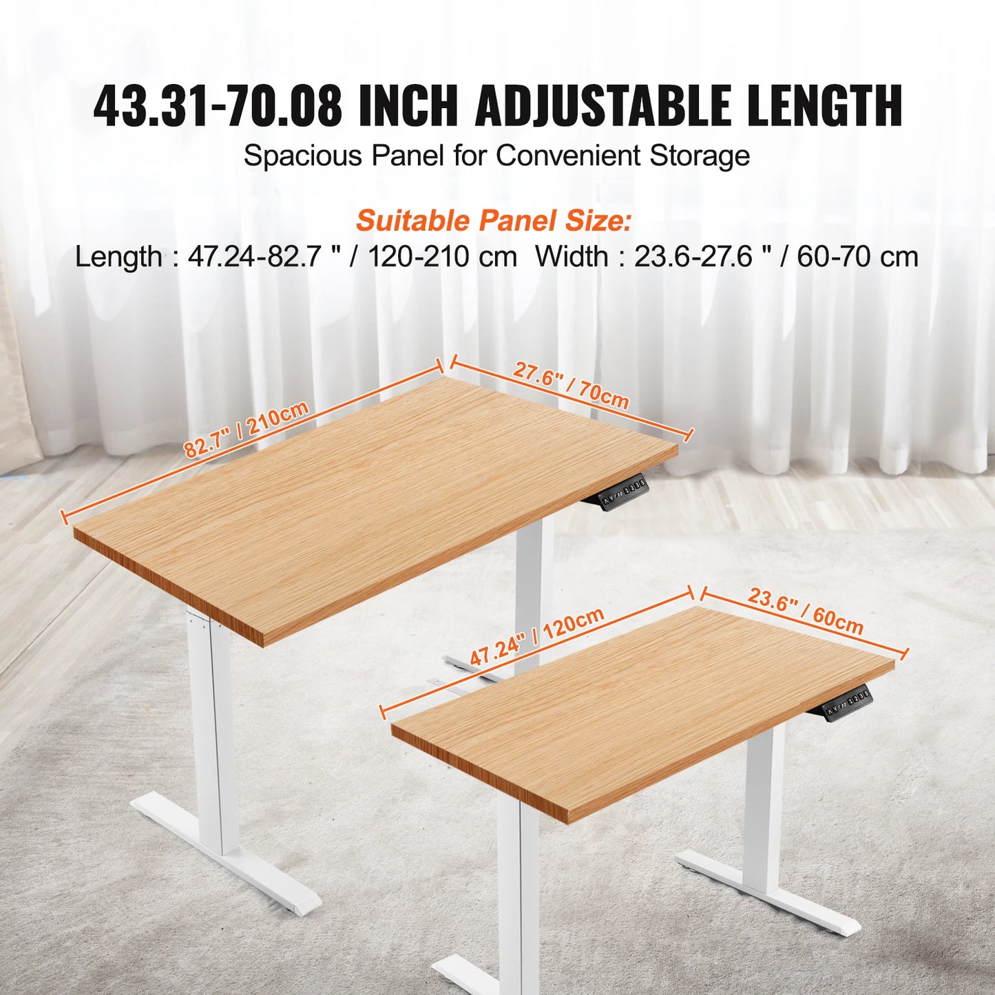 Electric Standing Desk Frame Ergonomic Adjustable Height