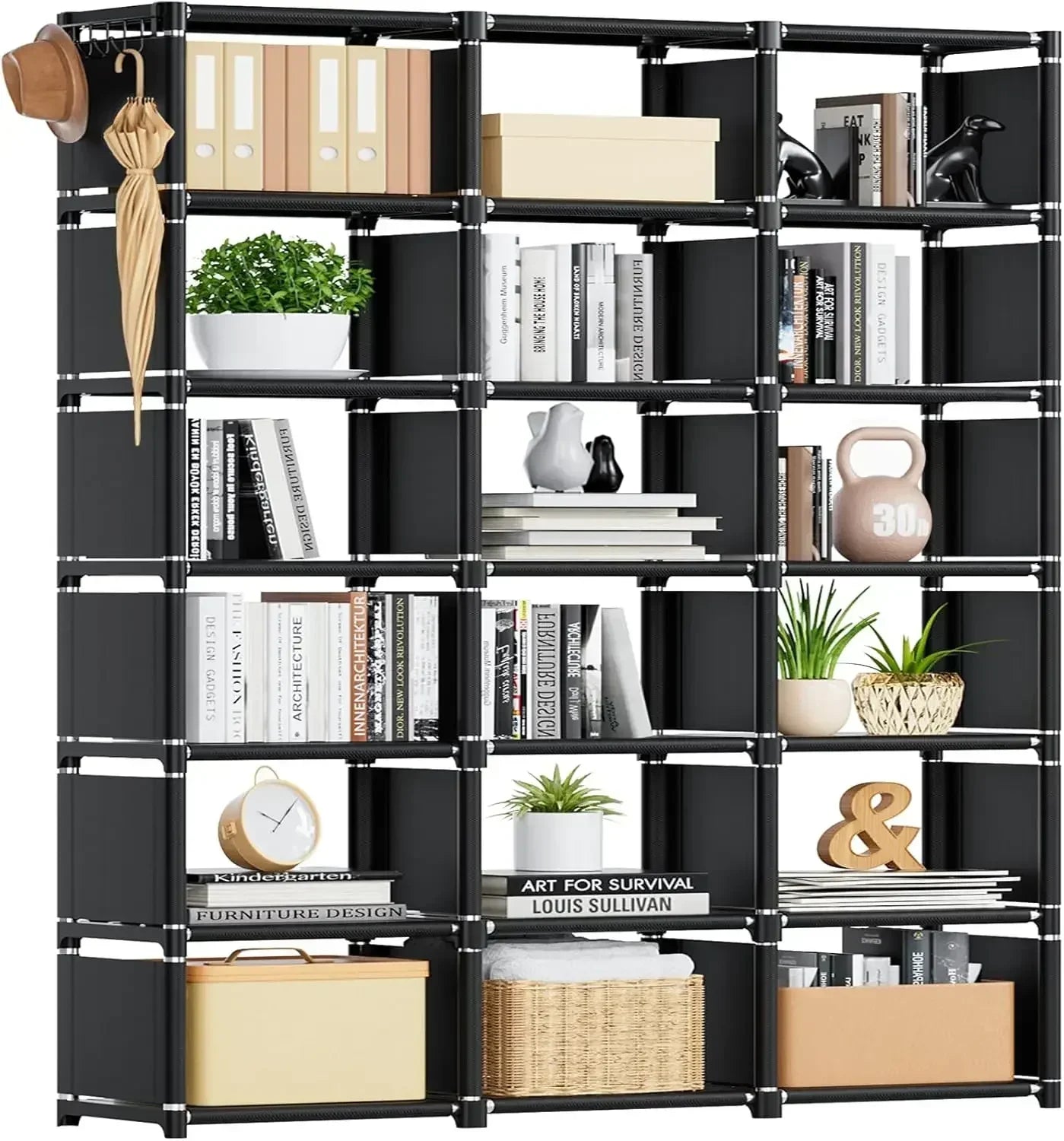 Mavivegue 18-Cube Large Bookcase Storage Organizer for Home