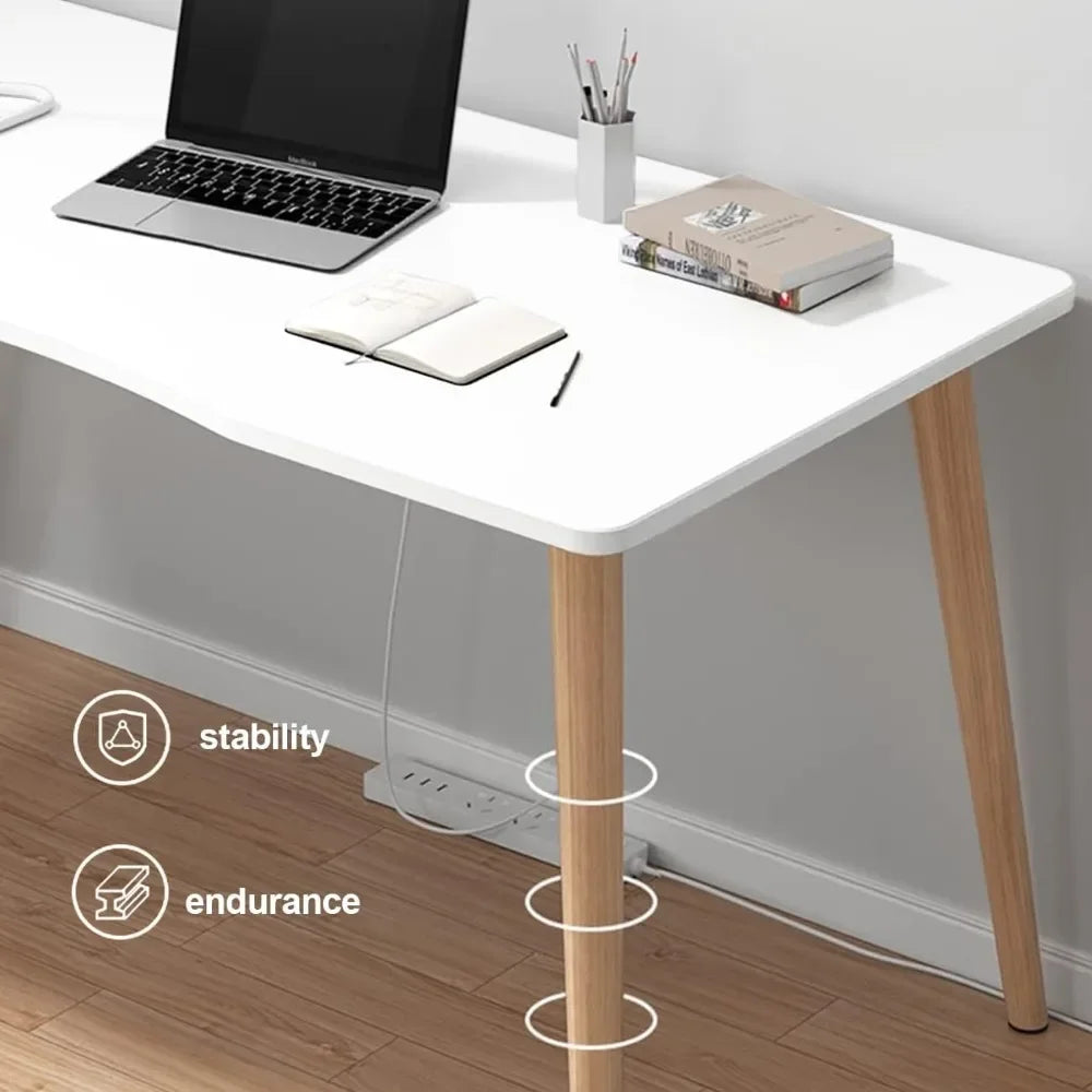 Modern Computer Desk with Ergonomic Design for Home Office