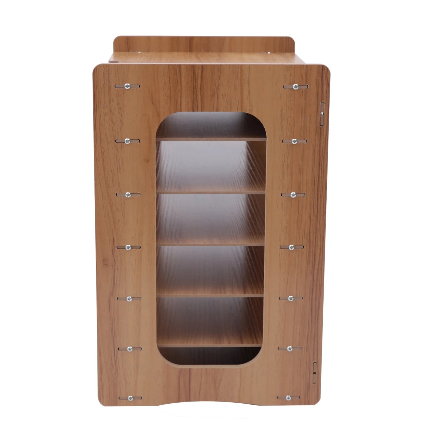 Wooden Office Paper Organizer 7 Tier Compact Storage Rack