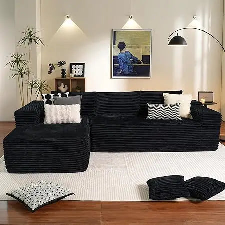 104" Cloud Sectional Couch with L-Shape Chaise,Modern Modular Sofa with Deep Seat, Upholstered Couches for Living Room Bedroom,