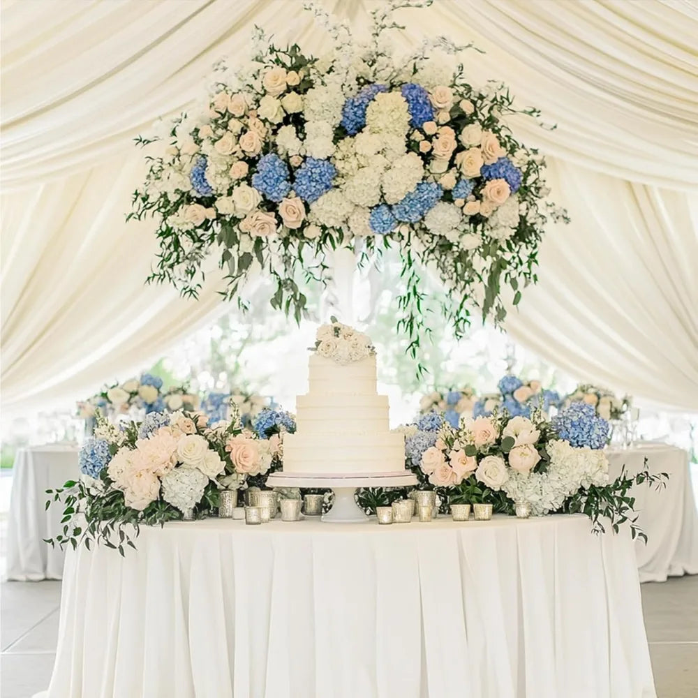204PCS Silk Hydrangea Artificial Flowers for Home Decor