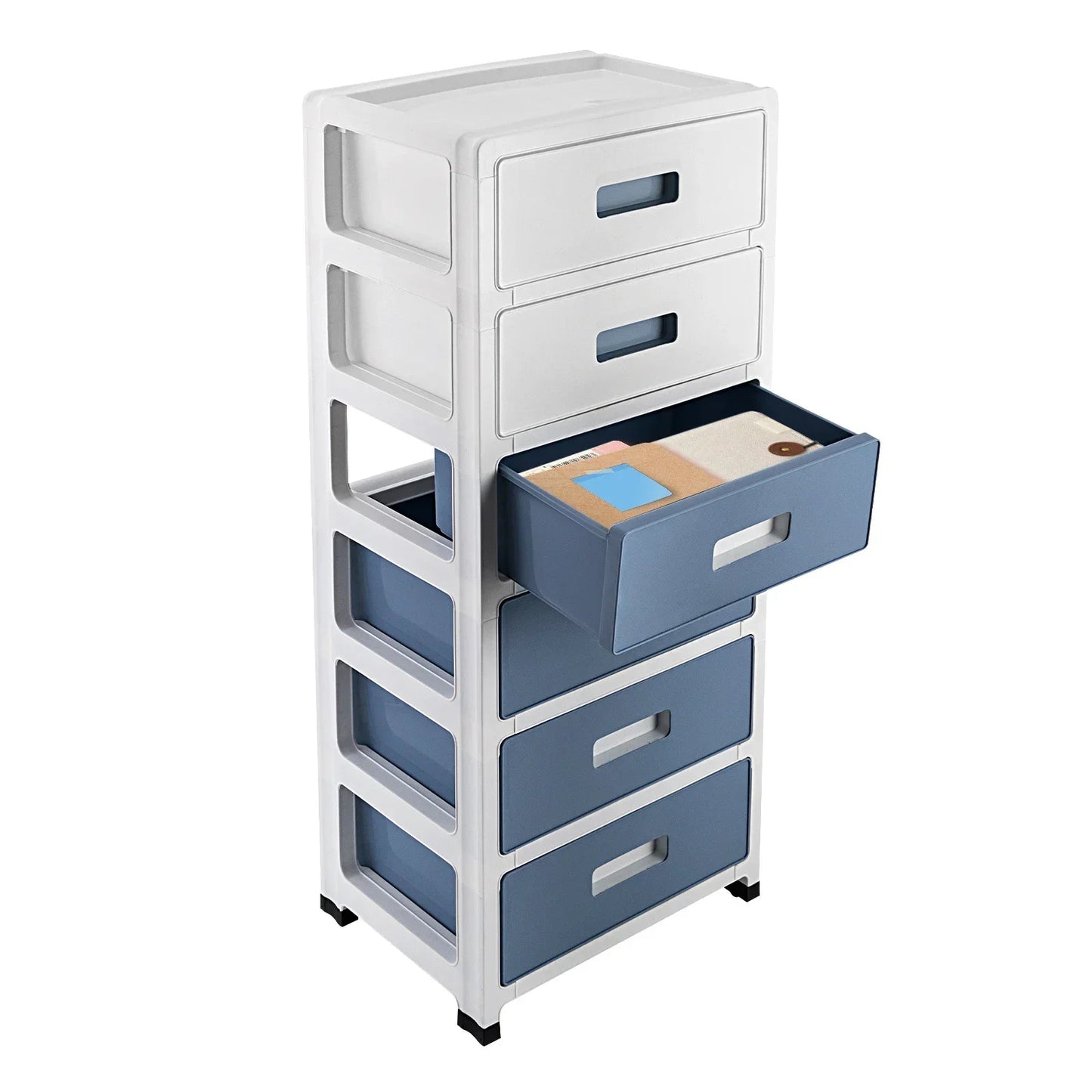 6 Drawer Locking File Cabinet With Silent Wheels For Office