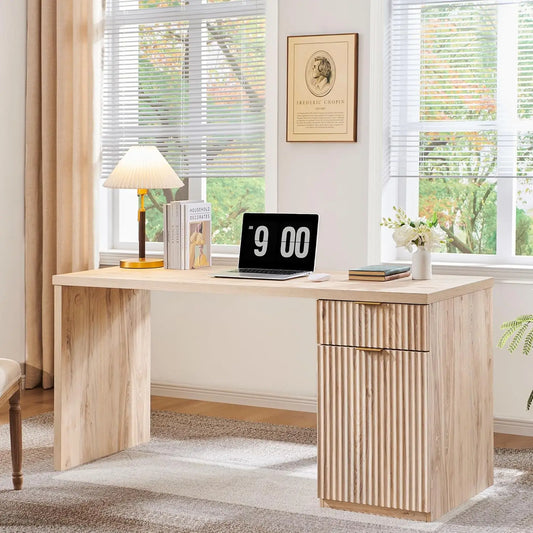 Modern Executive Desk With Storage For Home Office