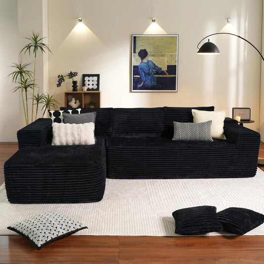 104" Cloud Sectional Couch with L-Shape Chaise,Modern Modular Sofa with Deep Seat, Upholstered Couches for Living Room Bedroom,