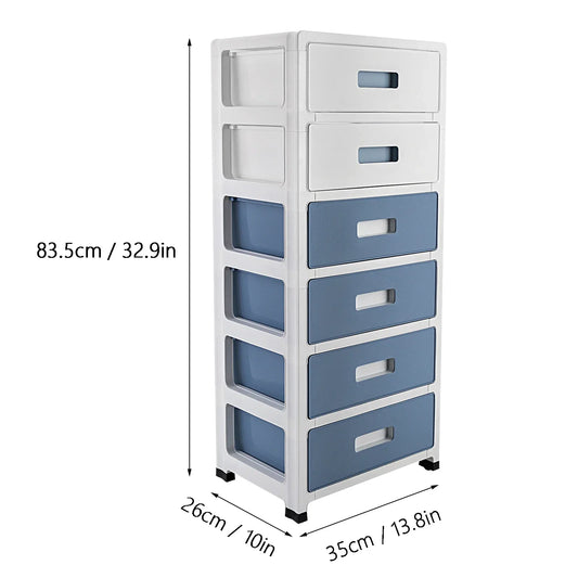 6 Drawer Locking File Cabinet With Silent Wheels For Office