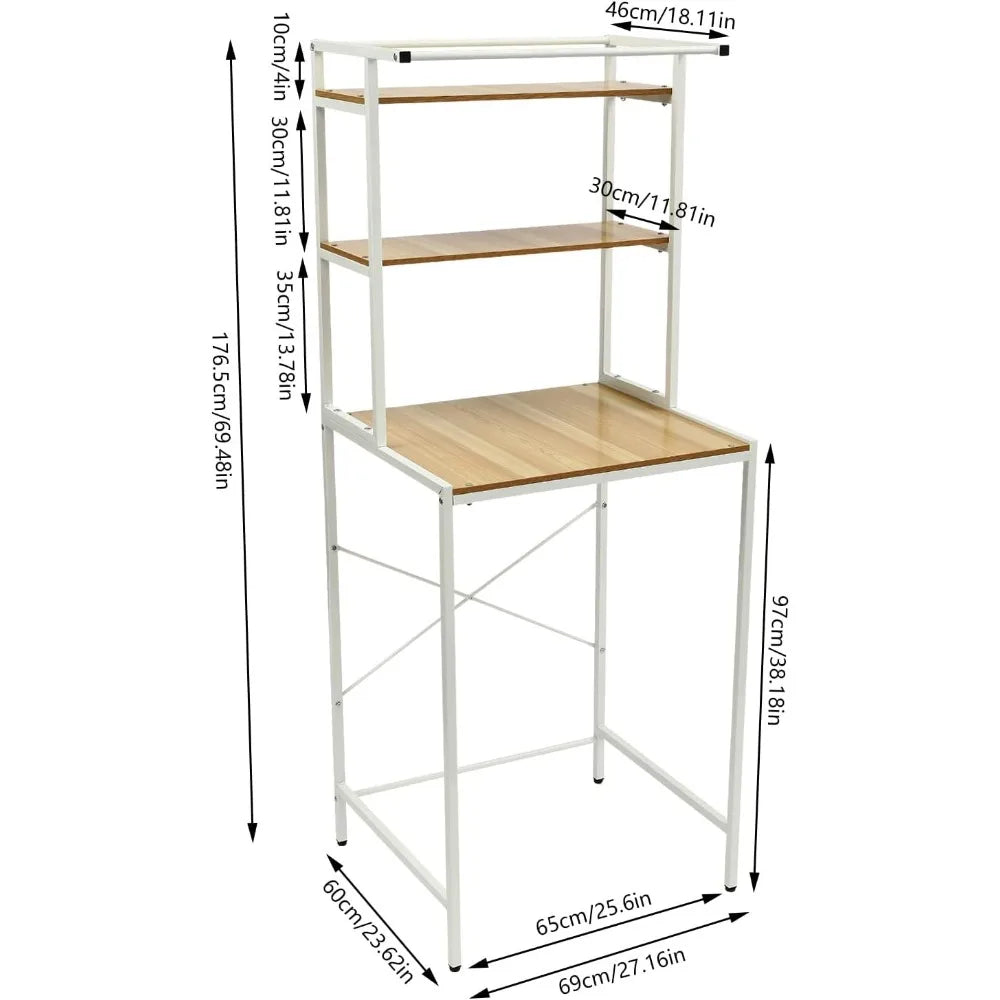 3 Tiers Laundry Shelf Organizer Washer and Dryer Storage Shelf Bathroom Space Saving Organizer Rack for Bathrooms, Laundry Rooms