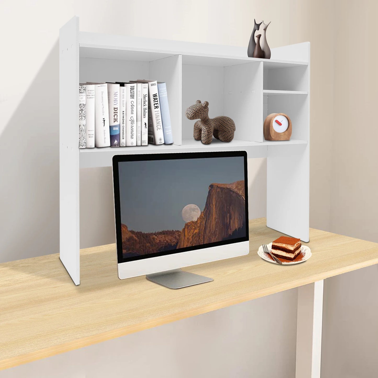 Desktop Organizer Impact-Resistant Office Storage Rack Easy to Clean Desktop Bookshelf for Kitchen/Bathroom/Workshop/Office