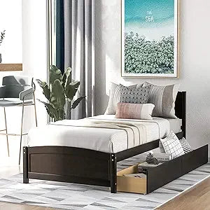 Softsea Full Size Murphy Bed Cabinet White Wood Wall Bed