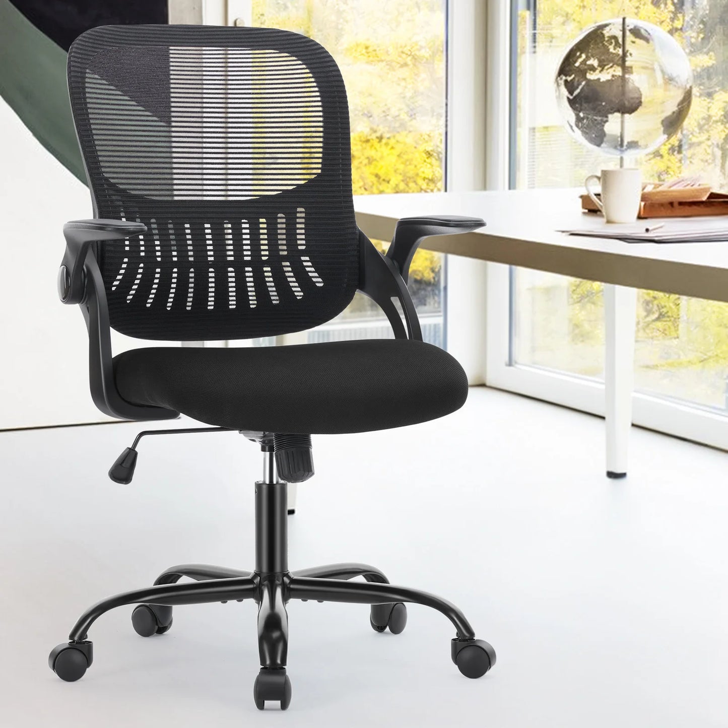 Ergonomic Mesh Back Office Chair With Adjustable Height