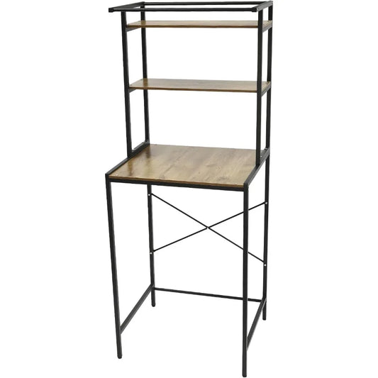 3 Tiers Laundry Shelf Organizer Washer and Dryer Storage Shelf Bathroom Space Saving Organizer Rack for Bathrooms, Laundry Rooms
