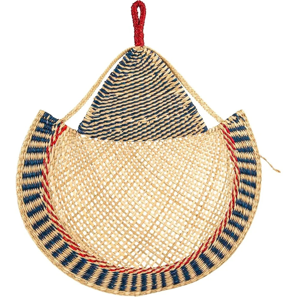 Hand Woven Seagrass Fan Wall Hanging Boho Coastal Decor