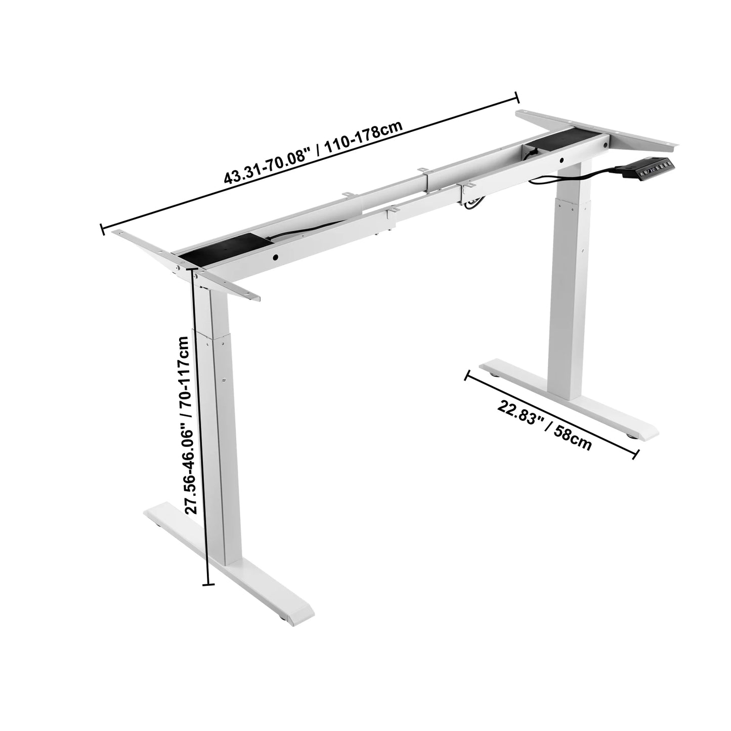 Electric Standing Desk Frame Ergonomic Adjustable Height