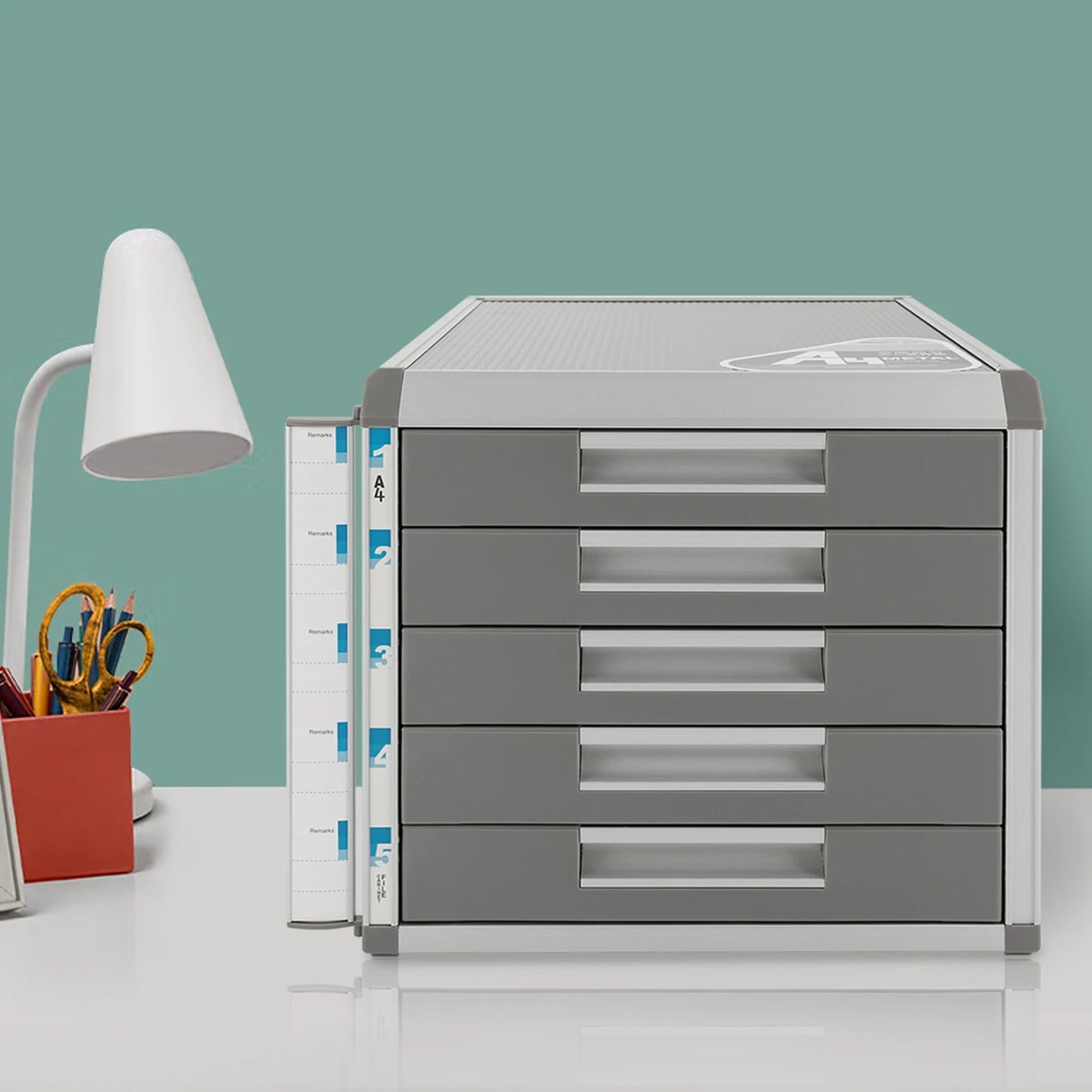 Locking File Cabinet With 5 Drawers For A4 Documents