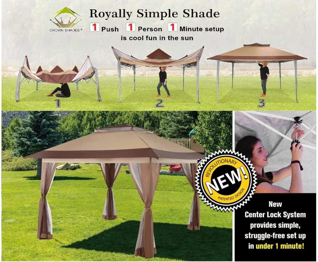 13x13 Pop Up Gazebo Tent Easy Setup Outdoor Canopy Shelter