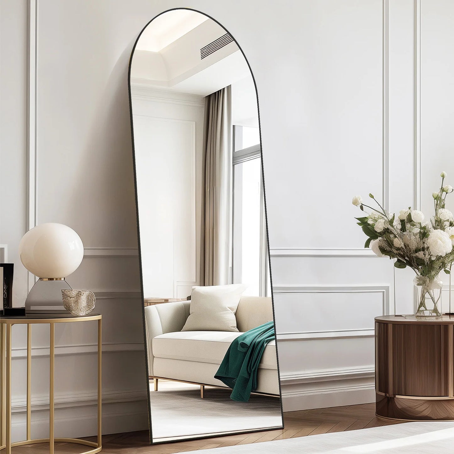JHK Full Body Wall Mirror with Aluminum Alloy Frame Full Length Reflection