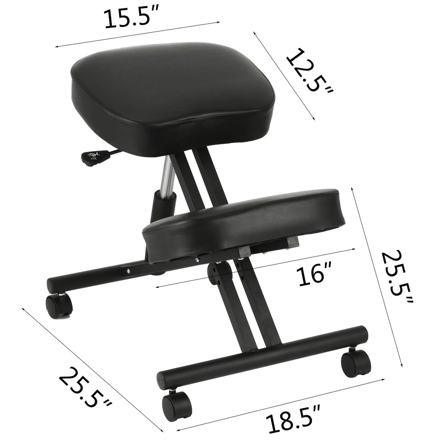Ergonomic Wood Kneeling Chair Improves Posture With Cushion