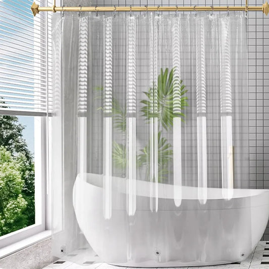 Extra Long Waterproof Shower Curtain Liner with Rustproof Grommets