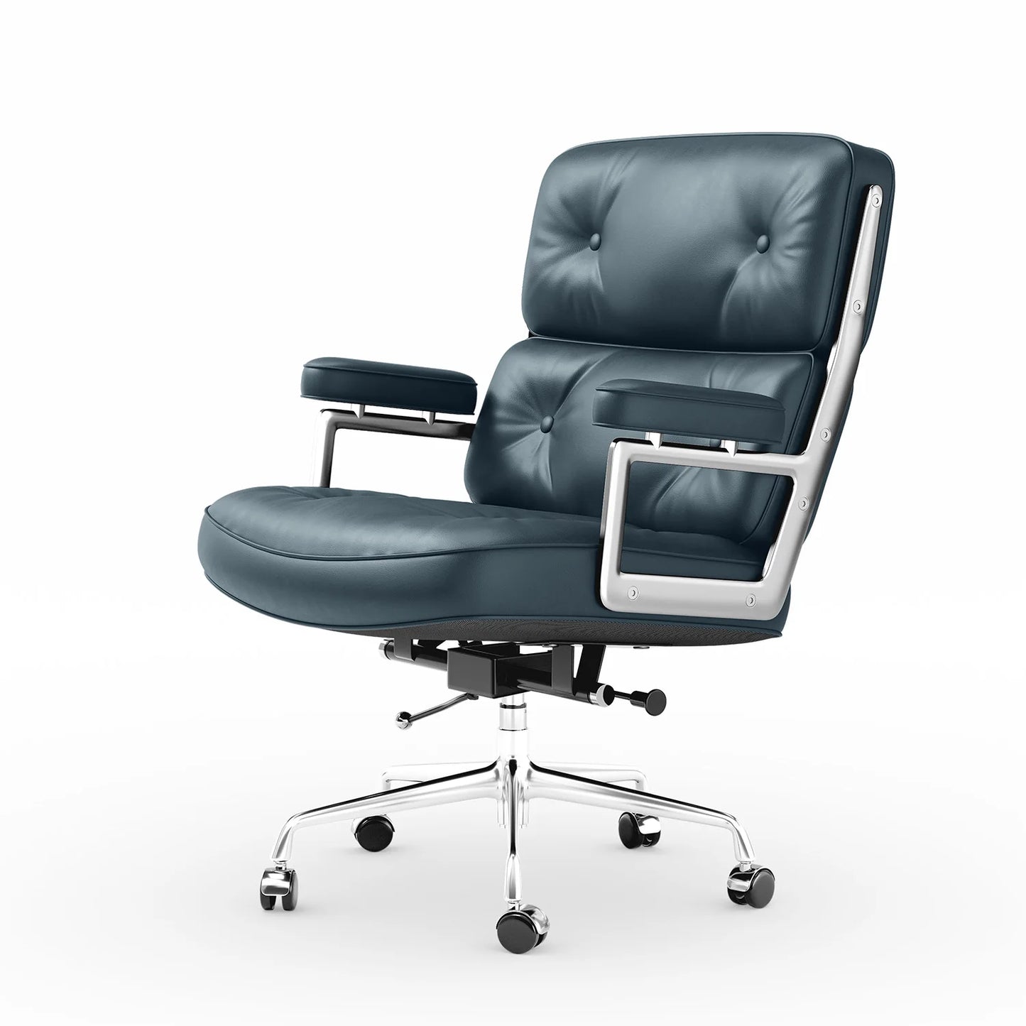 Ergonomic Leather Office Chair With Swivel Height Adjust