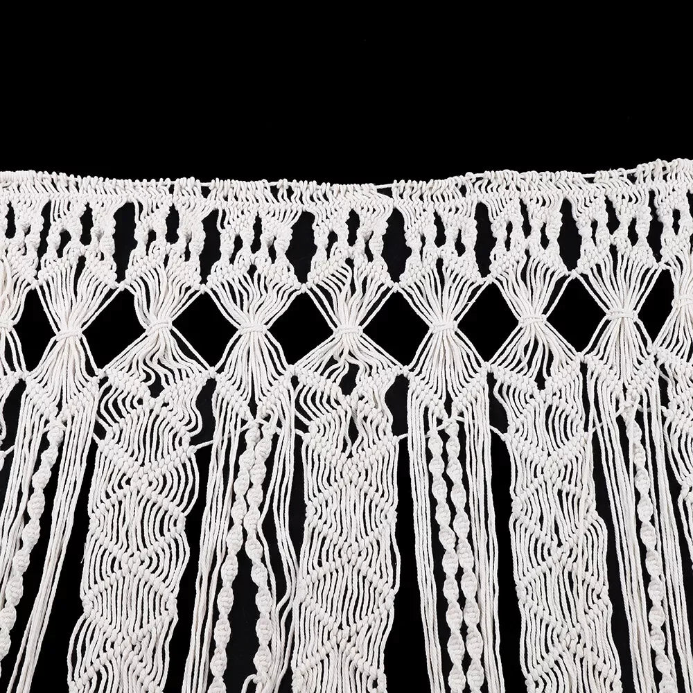 Premium Luxurious Handwoven Macrame Wall Hanging Tapestry Boho Backdrop Curtains