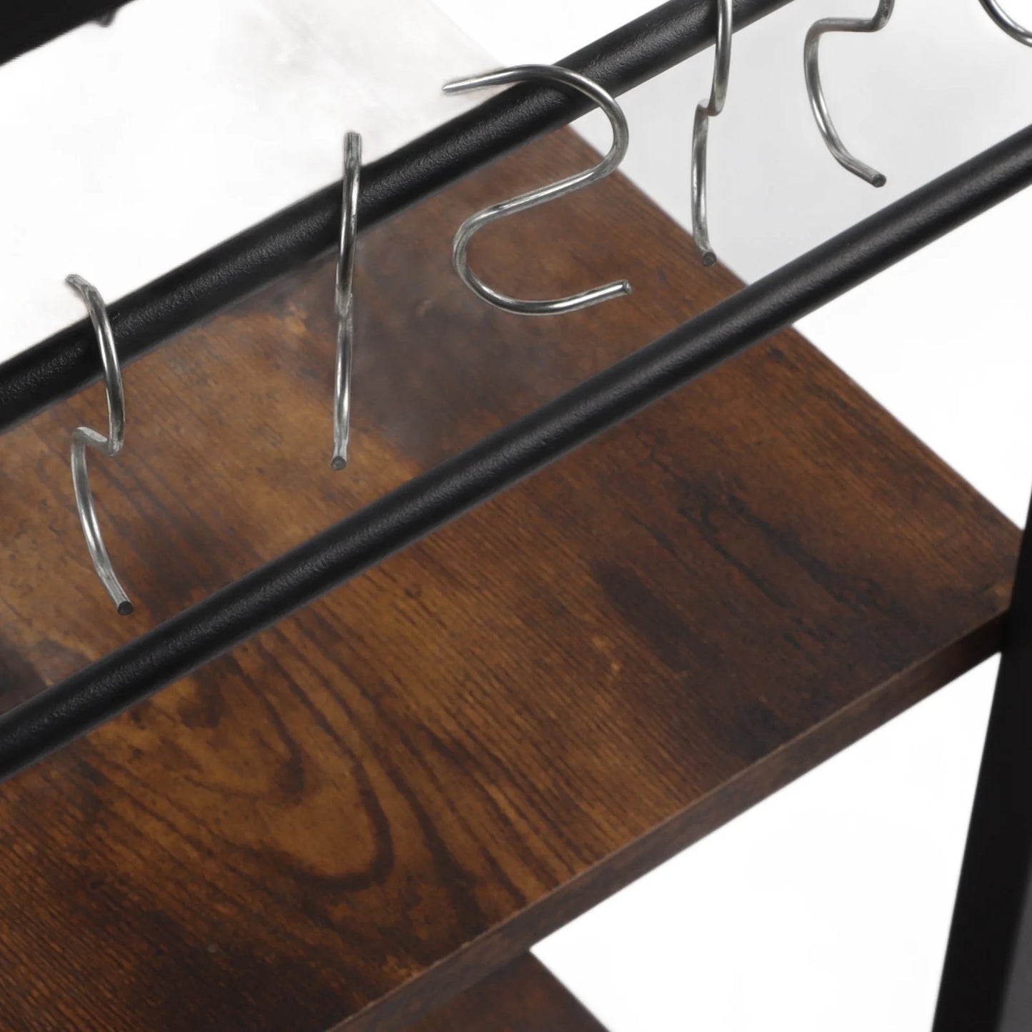 Kitchen Bakers Rack Steel Wood Multi Tier Microwave Oven Stand Coffee Bar Station Kitchen Utility Storage Shelf