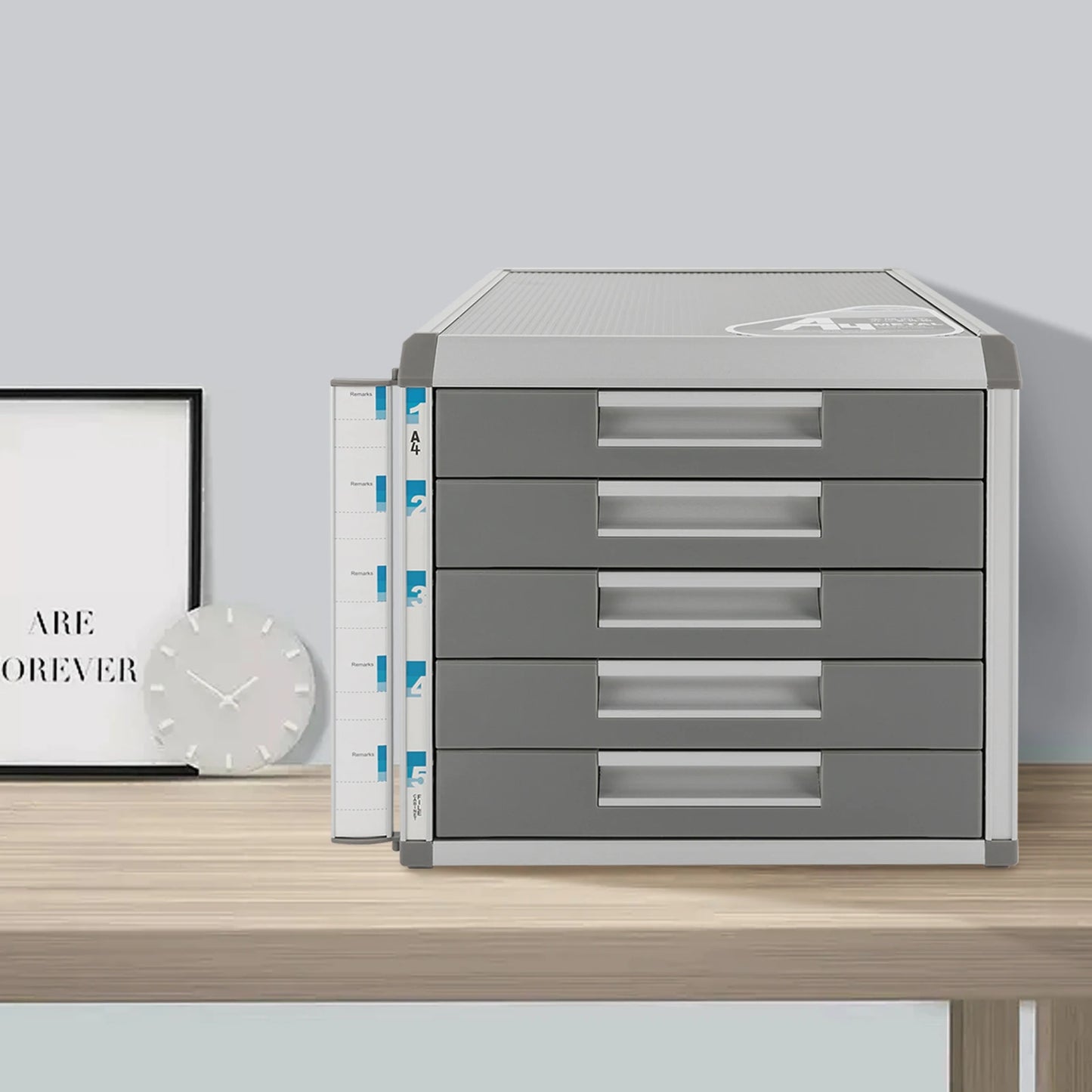 Locking File Cabinet With 5 Drawers For A4 Documents