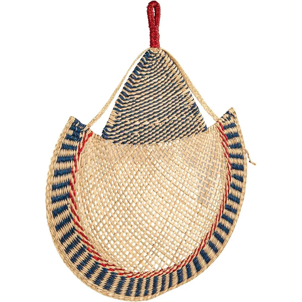 Hand Woven Seagrass Fan Wall Hanging Boho Coastal Decor