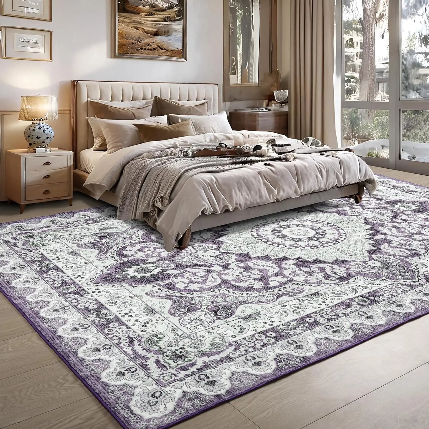 Machine Washable Area Rug For Living Room Non Slip