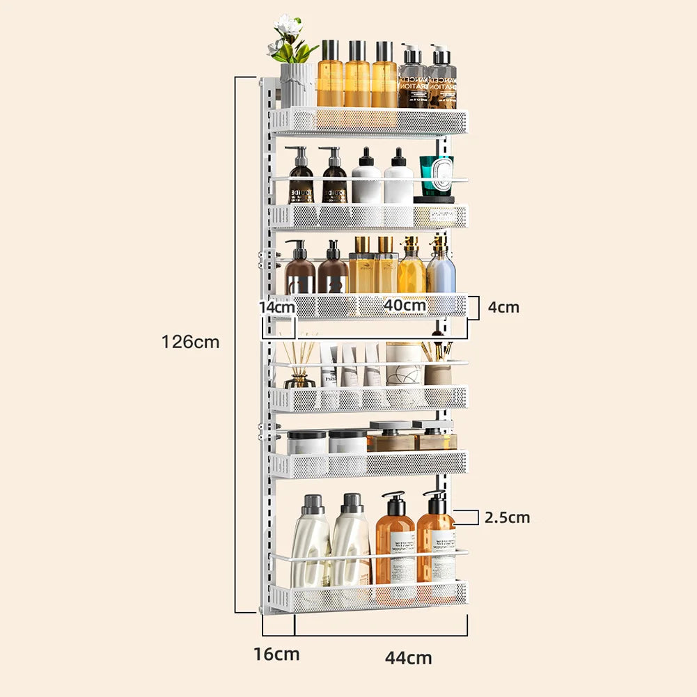 Over Door Pantry Organizer 6 Tier Spice Rack For Kitchen