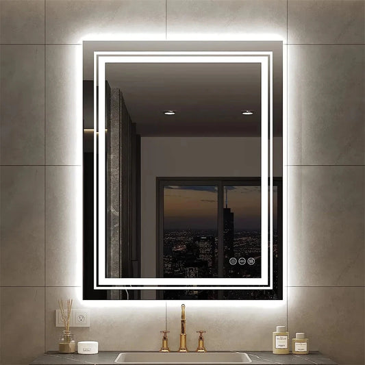 Led Bathroom Mirror With Backlit Dimmable Vanity Anti Fog