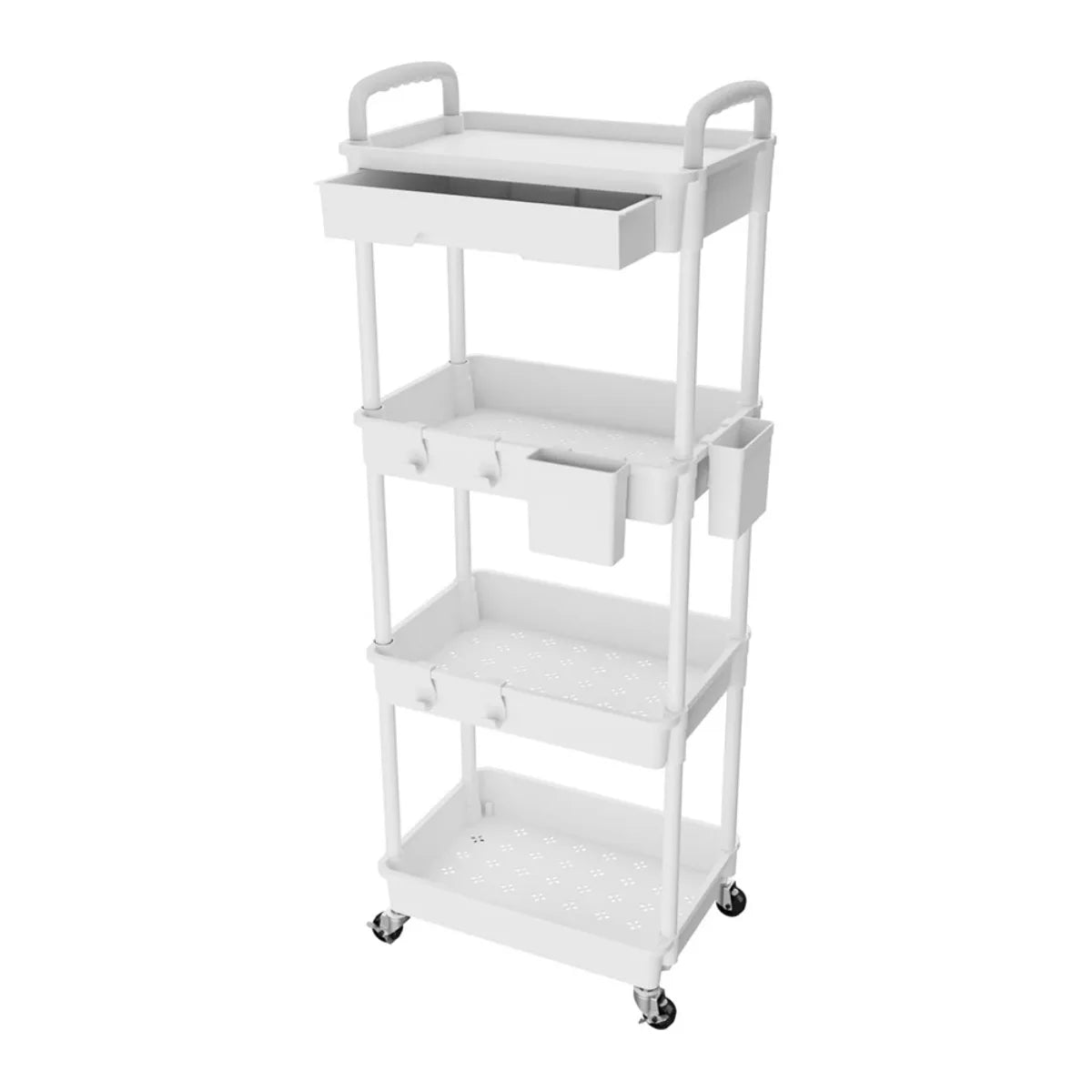 Tier Rolling Utility Cart with Drawer, Utility Cart Made of Multifunctional Storage Organizer Tool for Kitchen, Bathroom