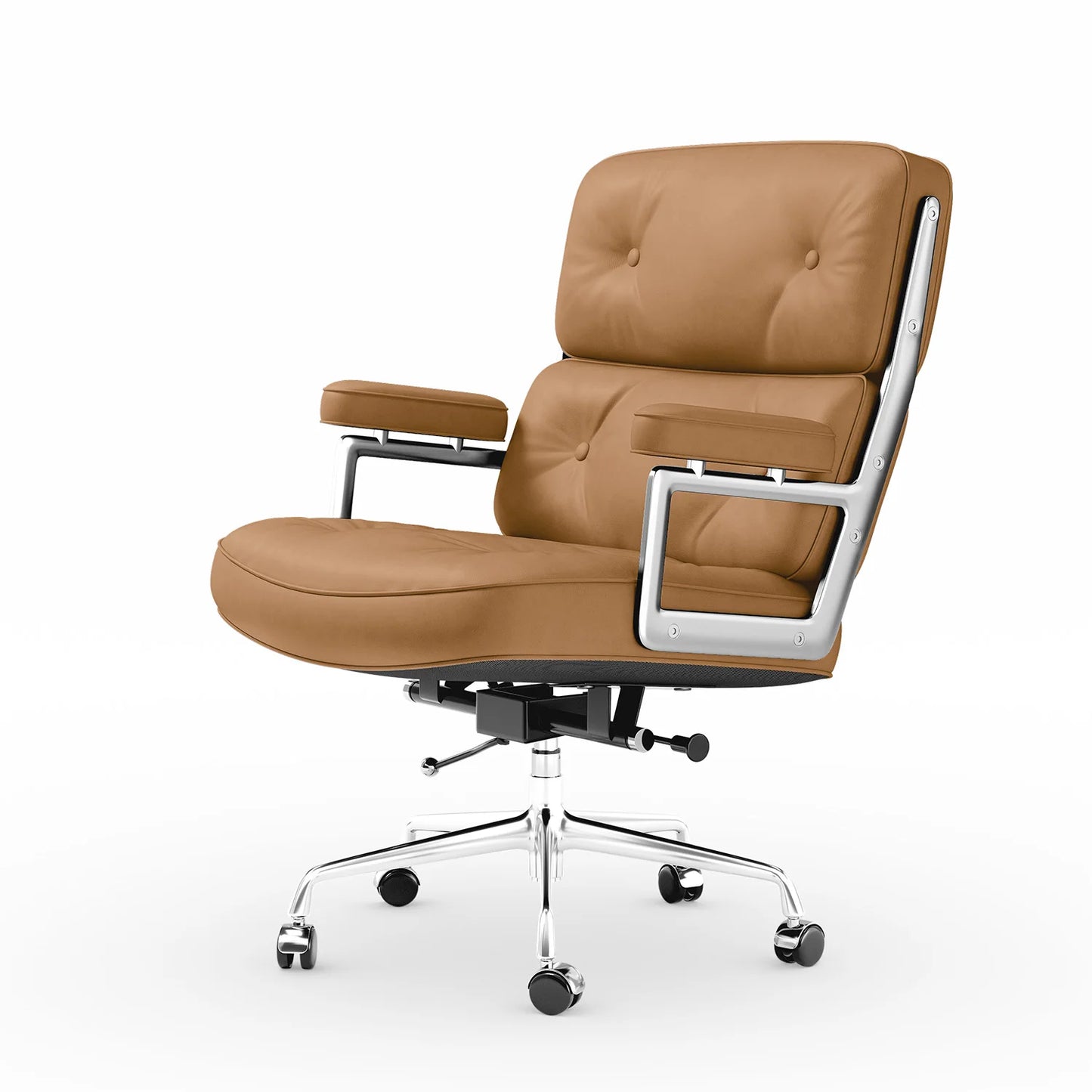 Ergonomic Leather Office Chair With Swivel Height Adjust