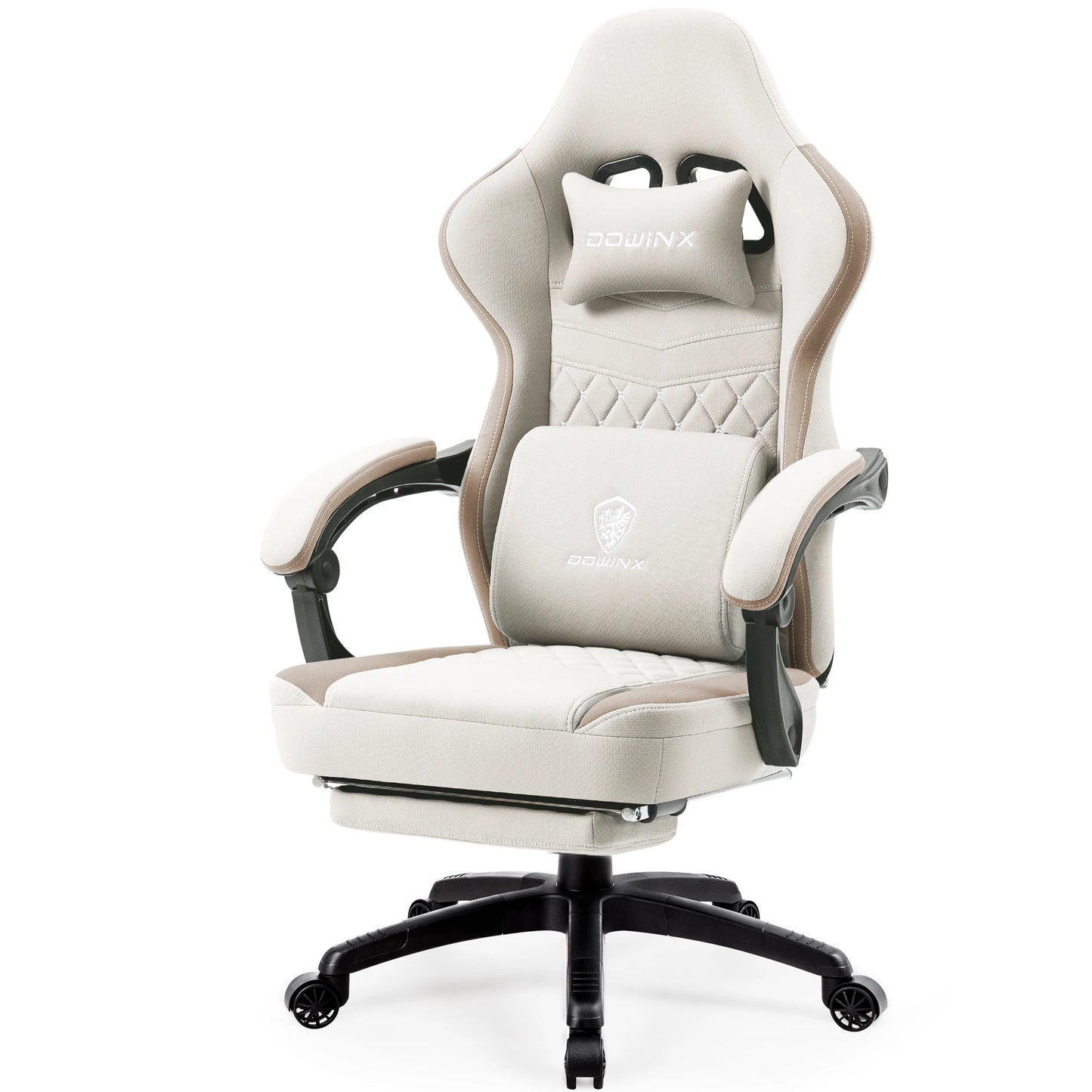 Dowinx Gaming Chair Breathable Fabric With Gel Pad Storage