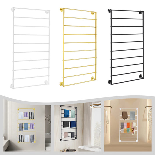 Wall Mounted Scarf Rack 10 Tier With Detachable Crossbar