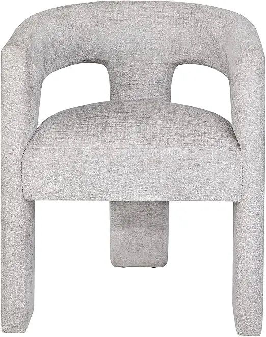 Modern Jacquard Fabric Dining Armchair with Sculpted Design
