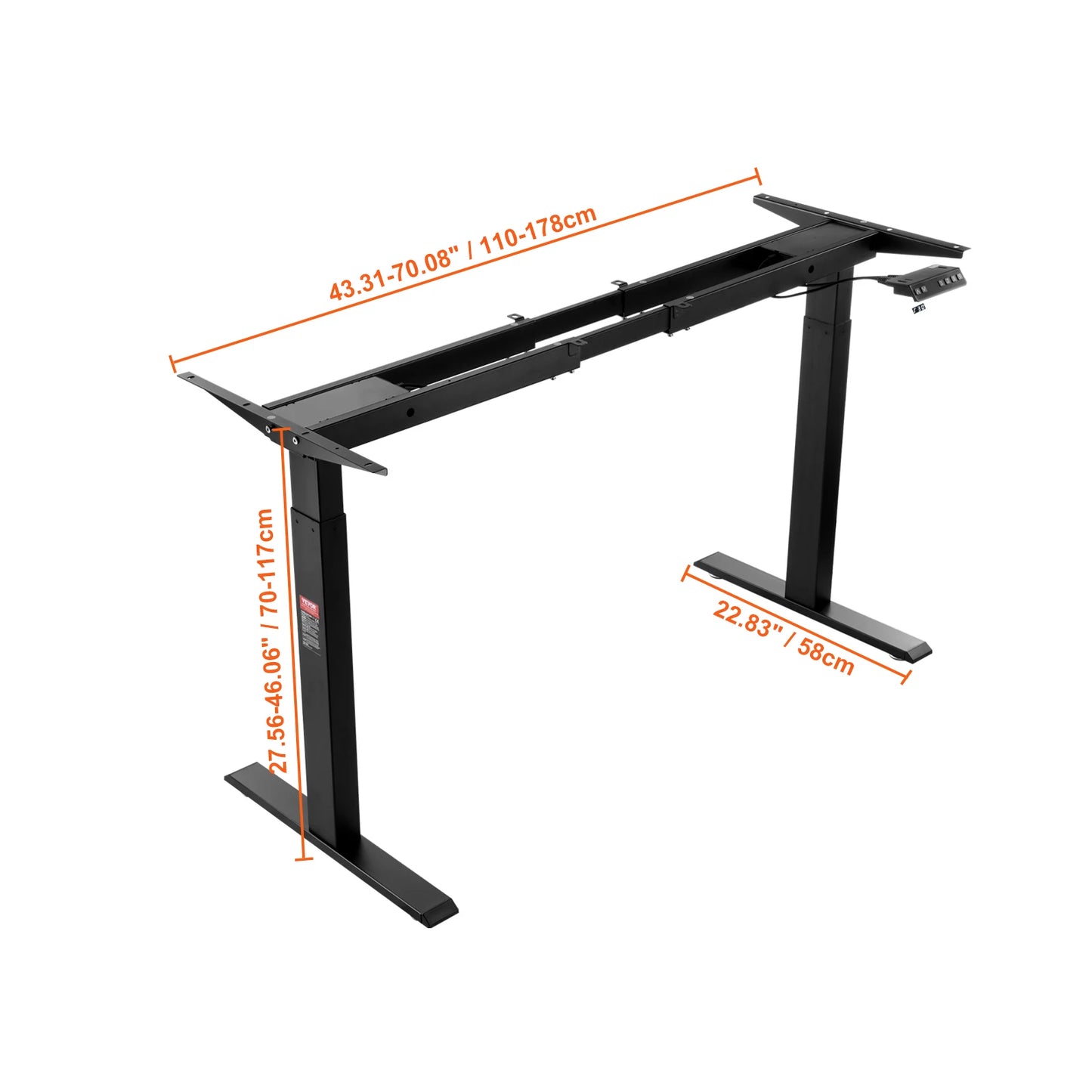 Electric Standing Desk Frame Ergonomic Adjustable Height