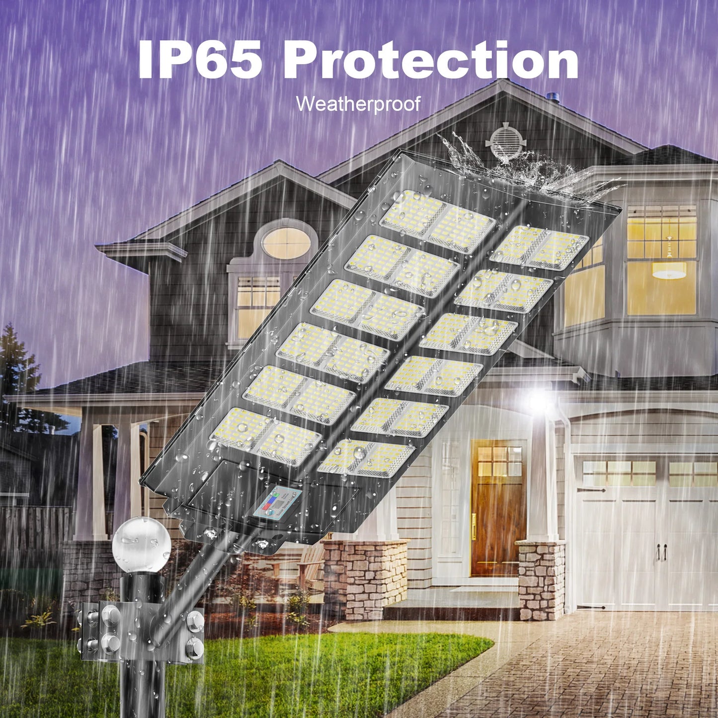 4-Pack Outdoor Solar Street Lights 5200W Automatic Sensor Lighting IP65 Waterproof Energy-Saving Eco-Friendly Suitable for Garde