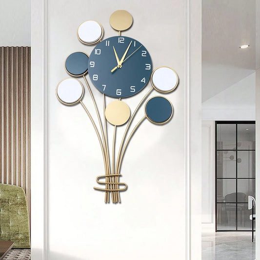 Silent Battery Operated Wall Clock Without Drilling
