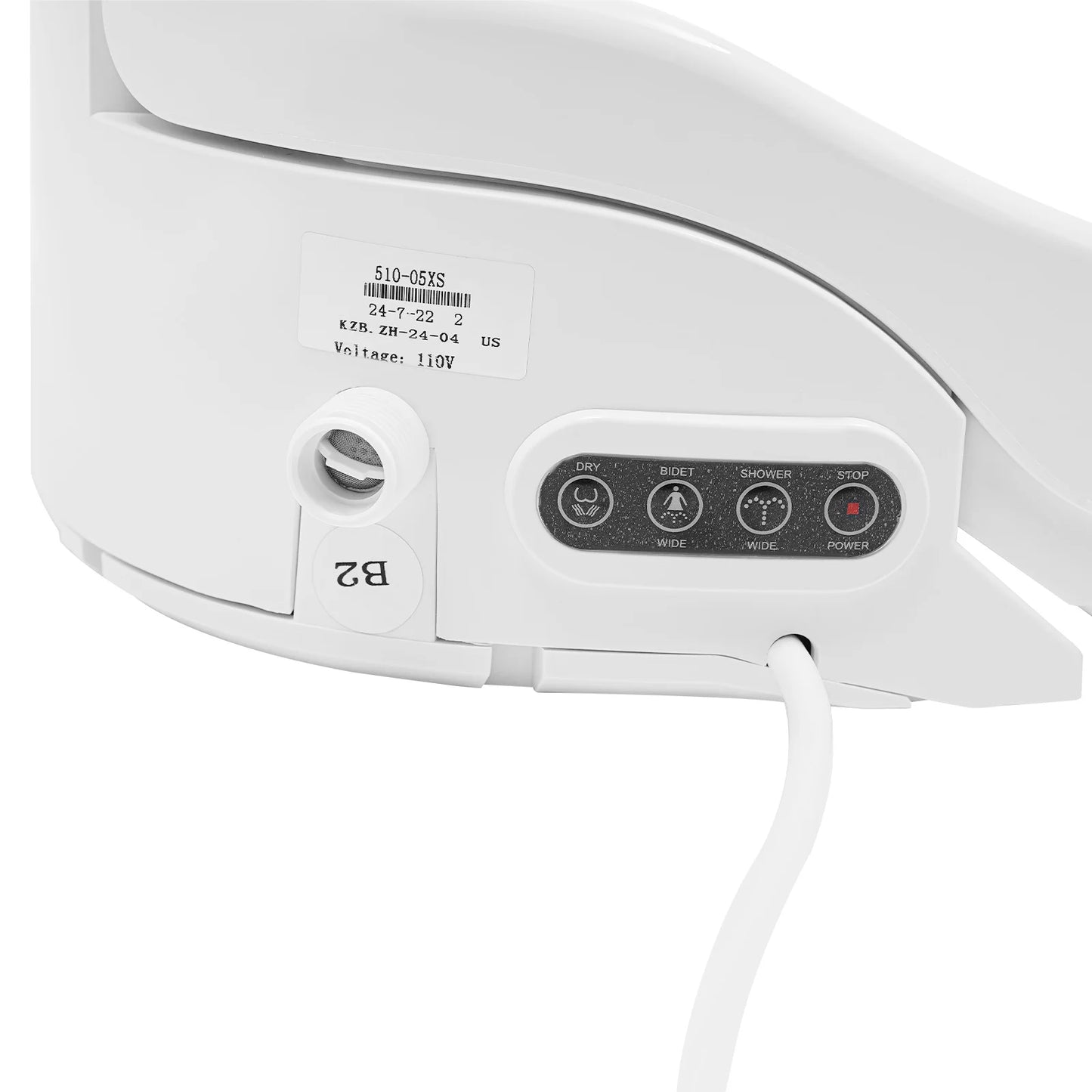 Heated Smart Toilet Seat With Built In Bidet Function