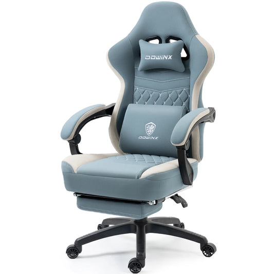 Dowinx Gaming Chair Breathable Fabric With Gel Pad Storage