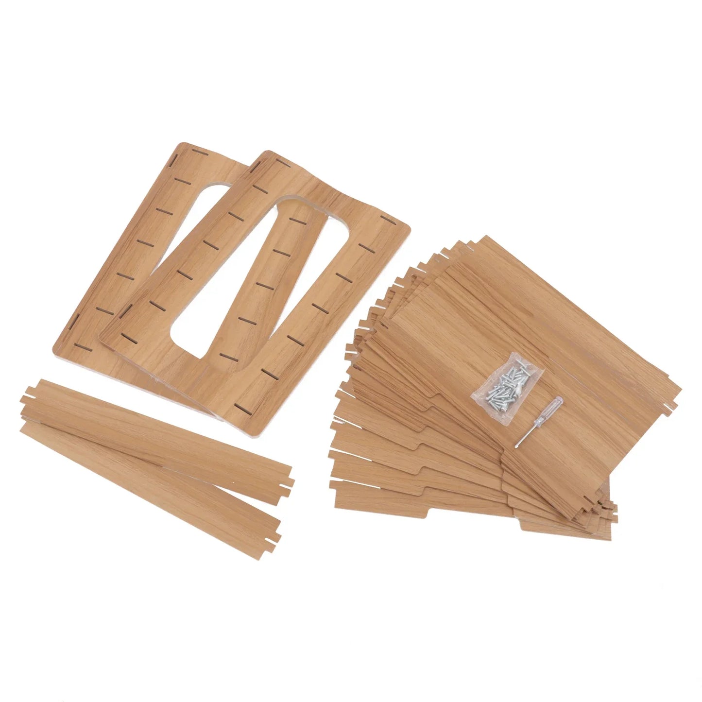 Durable Wood 7 Tier Desk File Organizer For A4 Paper